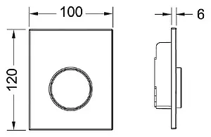 Клавиша смыва для писсуара TECEloop Urinal 9242601 пергамон, 3