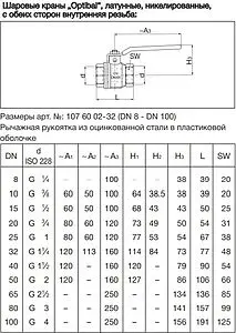 Кран шаровый 1"в x 1"в Oventrop Optibal 1076008 Кран шаровый 1"в x 1"в Oventrop Optibal 1076008, 2