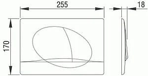 Клавиша смыва для унитаза Pestan Play 40006357 белый глянцевый, 2