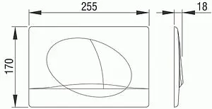Клавиша смыва для унитаза Pestan Play 40006359 хром матовый, 2