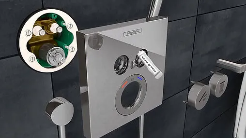 Термостат для 2 потребителей Hansgrohe ShowerSelect хром 15763000 Термостат для 2 потребителей Hansgrohe ShowerSelect хром 15763000