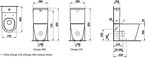 Унитаз-компакт безободковый Laufen Kartell Rimless белый 8.2433.7.000.000.1+8.2933.1.000.871.1
