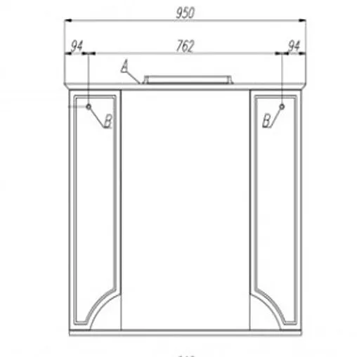 Шкаф-зеркало Aquaton Элен 95 белый 1A218602EN010