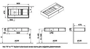 Тумба под умывальник подвесная VitrA Origin 90 L дуб 65675 Тумба под умывальник подвесная VitrA Origin 90 L дуб 65675, 2