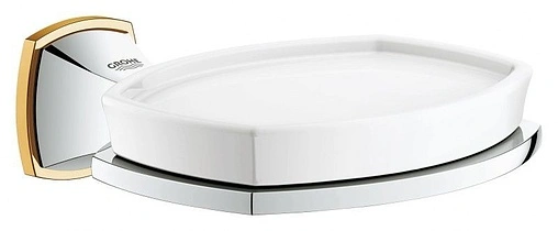 Мыльница Grohe Grandera хром/золото/белый 40628IG0