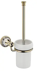 Ёршик для унитаза Fixsen Bogema gold золото/белый с рисунком FX-78513G, 1