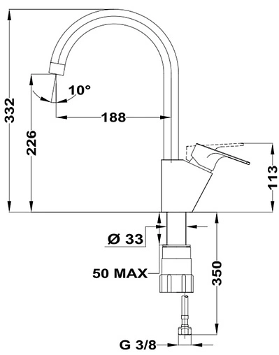 Смеситель для кухни Teka MTP 995 хром 116030001