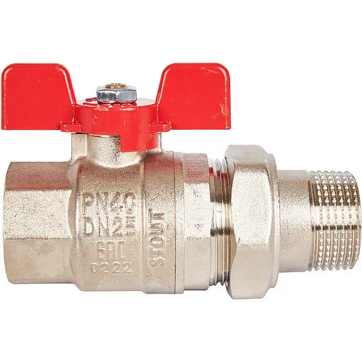 Кран шаровый с американкой 1&quot;в x 1&quot;н Stout ГОСТ Р 59553-2021 SVB-1007-200025