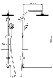 Душевая система без смесителя SMARTsant Смарт хром SM1207AA Душевая система без смесителя SMARTsant Смарт хром SM1207AA, 2