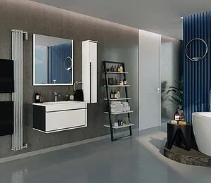 Шкаф-пенал подвесной Roca Aneto 23 R белый/чёрный матовый 857467806 Шкаф-пенал подвесной Roca Aneto 23 R белый/чёрный матовый 857467806, 5