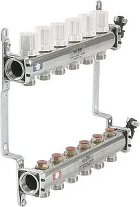 Группа коллекторная распределительная 6 отводов 1"в/в x ¾"ек Uni-fitt 451I4306 Группа коллекторная распределительная 6 отводов 1"в/в x ¾"ек Uni-fitt 451I4306, 3