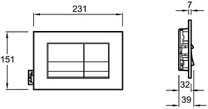Клавиша смыва для унитаза Jacob Delafon E20858-00 белый глянцевый Клавиша смыва для унитаза Jacob Delafon E20858-00 белый глянцевый, 2