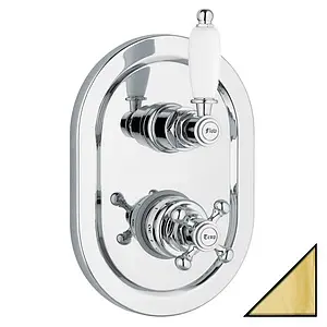 Термостат для 2 потребителей Cezares Elite золото/белый ELITE-VDIM2-T-03/24-Bi, 1