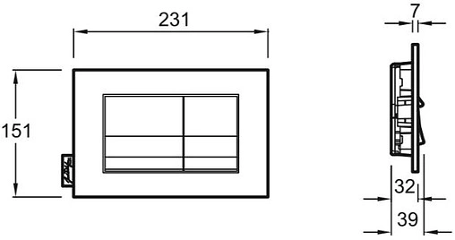 Клавиша смыва для унитаза Jacob Delafon E20858-00 белый глянцевый