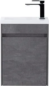 Тумба-умывальник подвесная BelBagno PIETRA MINI 40 L Stucco Cemento PIETRA MINI-400-1A-SO-SCM-L+BB-400-PM-LVB Тумба-умывальник подвесная BelBagno PIETRA MINI 40 L Stucco Cemento PIETRA MINI-400-1A-SO-SCM-L+BB-400-PM-LVB, 1