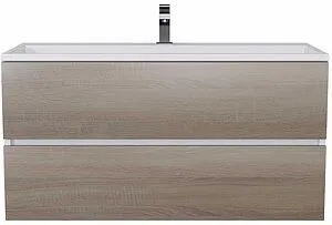 Тумба-умывальник подвесная Uperwood Barsa 100 дуб сонома/белый 293020535 Тумба-умывальник подвесная Uperwood Barsa 100 дуб сонома/белый 293020535, 1