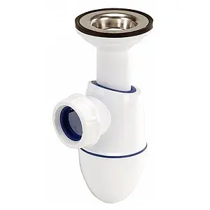 Сифон бутылочный для раковины Nicoll EASYPHON BM218 белый 0202121 Сифон бутылочный для раковины Nicoll EASYPHON BM218 белый 0202121, 1