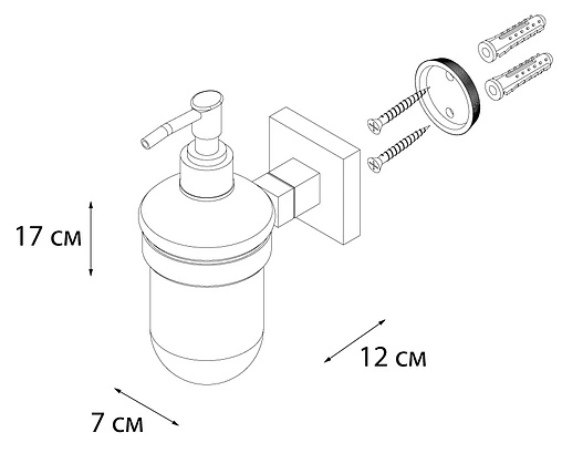 Дозатор для жидкого мыла Fixsen Metra FX-11112
