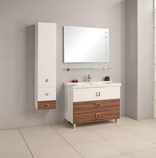 Шкаф-пенал подвесной Aquaton Стамбул 35 белый/эбони тёмный 1A127703ST560