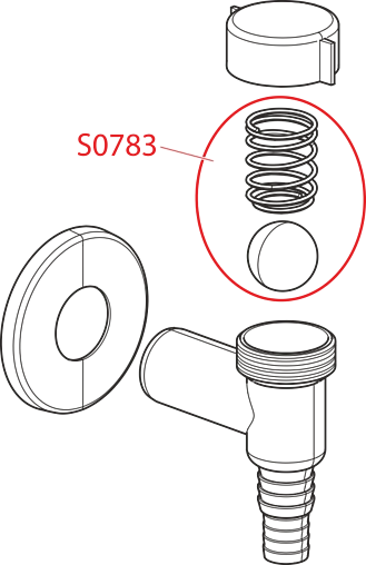 Сифон для бытовой техники наружный AlcaPlast хром APS1