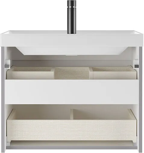 Тумба-умывальник подвесной Домино Graffo 70 светло-серый DGr2420T+4627173210171