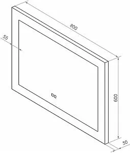 Зеркало с подсветкой Continent Relax Led 80x60 с подогревом белый ЗЛП122 Зеркало с подсветкой Continent Relax Led 80x60 с подогревом белый ЗЛП122, 2