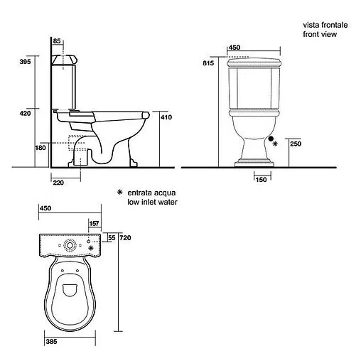 Бачок для унитаза Kerasan Retro белый 107101