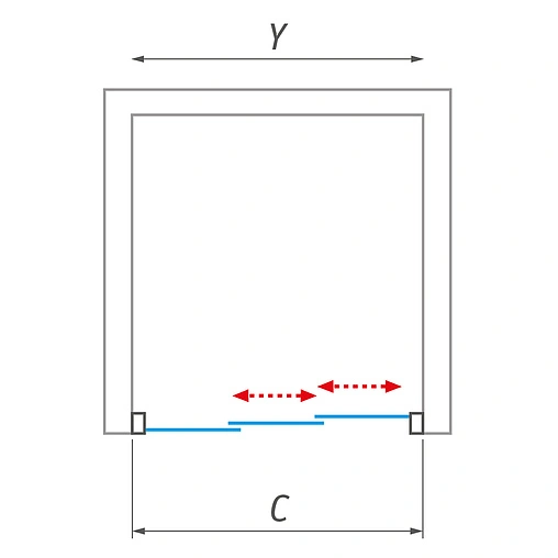 Душевая дверь 800мм прозрачное/матовое стекло Roltechnik Sanipro LD⅜00 white 215-8000000-04-04
