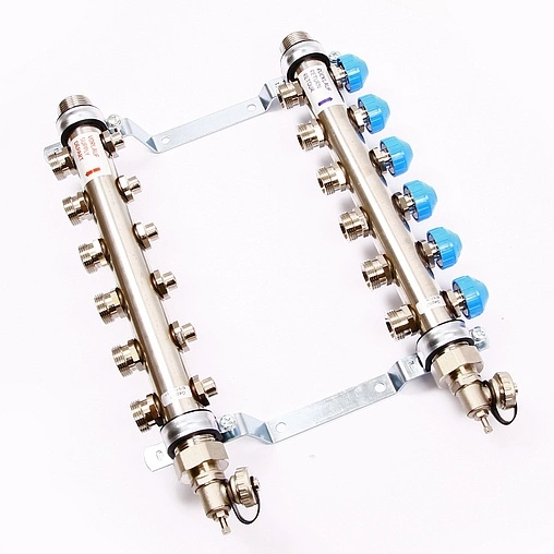 Группа коллекторная без расходомеров 6 отводов 1&quot;н/н x ¾&quot;ек Uni-fitt 456W4306