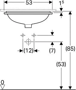 Раковина Geberit VariForm 53 белый 500.760.01.2 Раковина Geberit VariForm 53 белый 500.760.01.2, 3