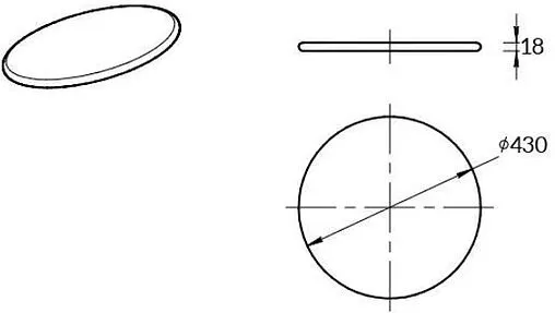Полка Kerama Marazzi Cono 44 чёрный матовый CO4.43\BLK.M