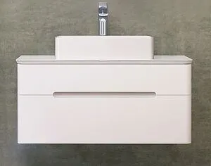 Тумба под умывальник подвесная Jorno Bosko 100 белый Bos.01.100/P/W Тумба под умывальник подвесная Jorno Bosko 100 белый Bos.01.100/P/W, 4