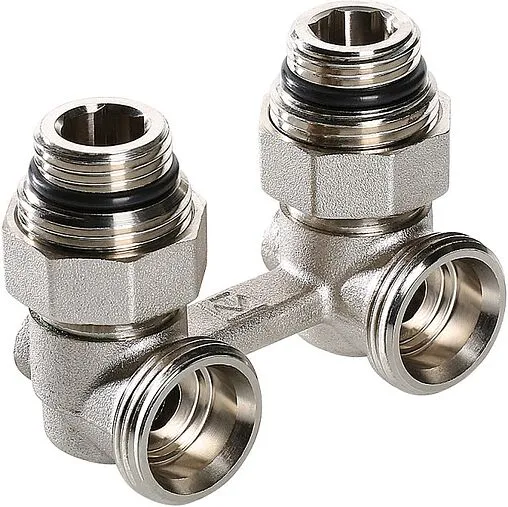 Узел нижнего подключения радиатора угловой ¾&quot;ек x ¾&quot;ек (½&quot;н) Valtec VT.345.KNA.E04