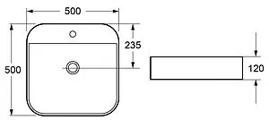 Раковина Cezares 50 белый CZR-LFT-50-LVB Раковина Cezares 50 белый CZR-LFT-50-LVB, 2