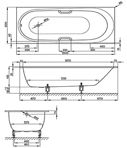 Ванна стальная Bette Comodo 180х80 easy-clean белый 1251-000 PLUS, 2