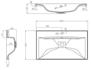 Тумба-умывальник подвесная Aquaton Римини 80 new белый 1A2267K4RN010 Тумба-умывальник подвесная Aquaton Римини 80 new белый 1A2267K4RN010, 5