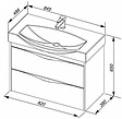 Тумба-умывальник Aquanet Франка 85 белый 00183053+00182329