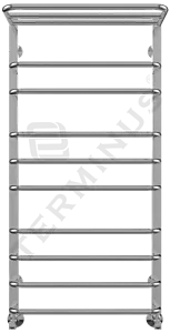Полотенцесушитель водяной лесенка Terminus Арктур с полкой П10 500х1031 полированная сталь 4620768886584, 1