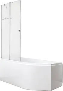 Шторка на ванну 900мм прозрачное стекло Roltechnik BVL2/900 289-900000L-00-02, 1