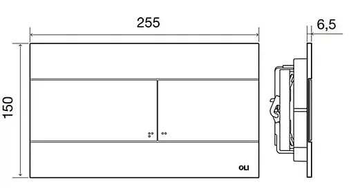 Клавиша смыва для унитаза OLI Slim Oliveira 659044 хром глянцевый