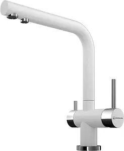 Смеситель для кухни с подключением к фильтру Omoikiri Nagano-WH белый/хром 4994054, 1