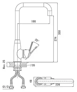 Смеситель для кухни D&K Arbeo Bayern хром DA1242401, 2