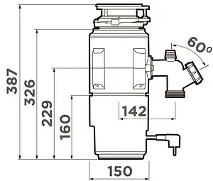 Измельчитель пищевых отходов Omoikiri Nagare Slim Nagare Slim 900 4995062 Измельчитель пищевых отходов Omoikiri Nagare Slim Nagare Slim 900 4995062, 2