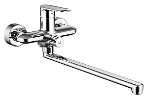 Смеситель для ванны с длинным изливом Bravat Opal хром F6125183CP-02L-RUS Смеситель для ванны с длинным изливом Bravat Opal хром F6125183CP-02L-RUS, 1