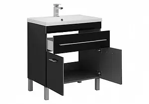 Тумба под умывальник напольная Aquanet Верона 75 чёрный 00182707, 4