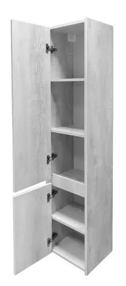 Шкаф-пенал подвесной Comforty Бремен 35 дуб белый 00004142376CF Шкаф-пенал подвесной Comforty Бремен 35 дуб белый 00004142376CF, 3