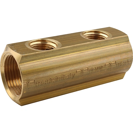 Коллектор распределительный проходной 2 отвода 1&quot;в/в x ½&quot;в Tiemme 1970011