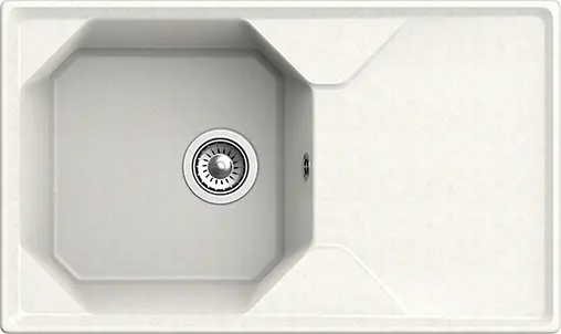 Мойка кухонная GranFest Unique U-840L белый