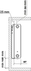 Радиатор стальной панельный PF тип 22 500 x 700 мм 22/500/700/VK, 2