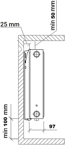 Радиатор стальной панельный PF тип 22 300 x 1400 мм 22/300/1400/VK